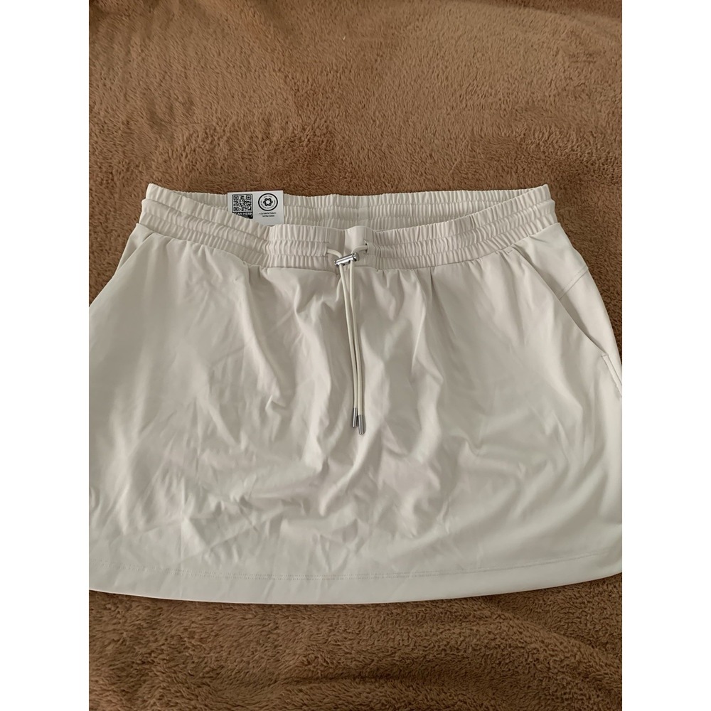 Member's Mark Women's Travel Tennis Skort Skirt Built In Shorts XL Taupe NWT